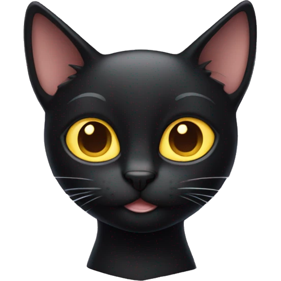 Black cat smirki emoji