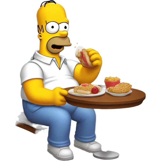 homero simpson comiendo una dona emoji