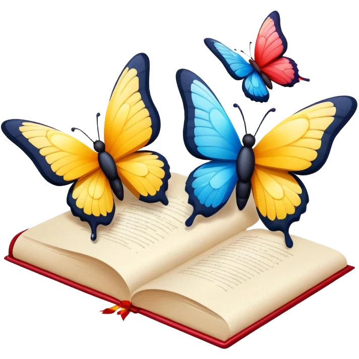 Graduating butterflies carrying diploma ￼ emoji