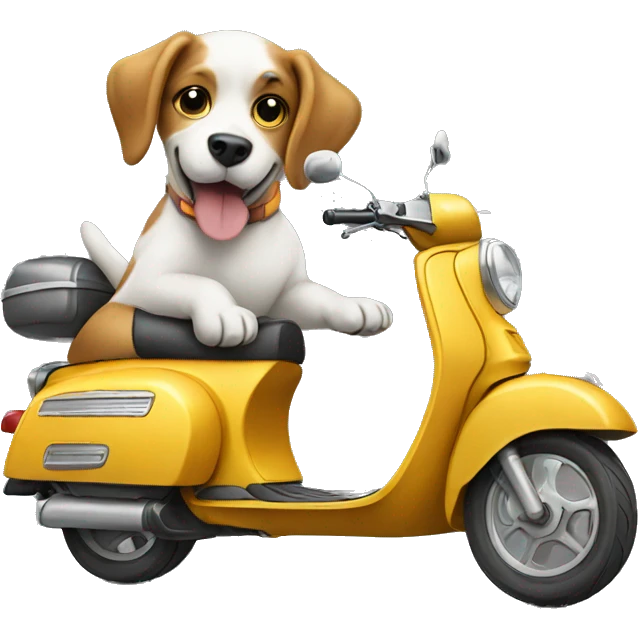 Dog on scooter emoji