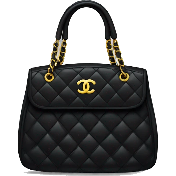 black chanel bag emoji