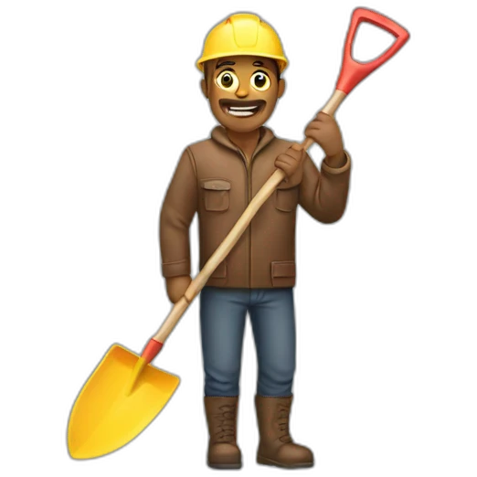 a man with a shovel emoji