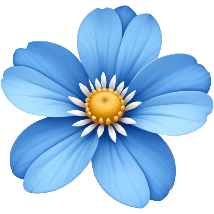 blue flower emoji