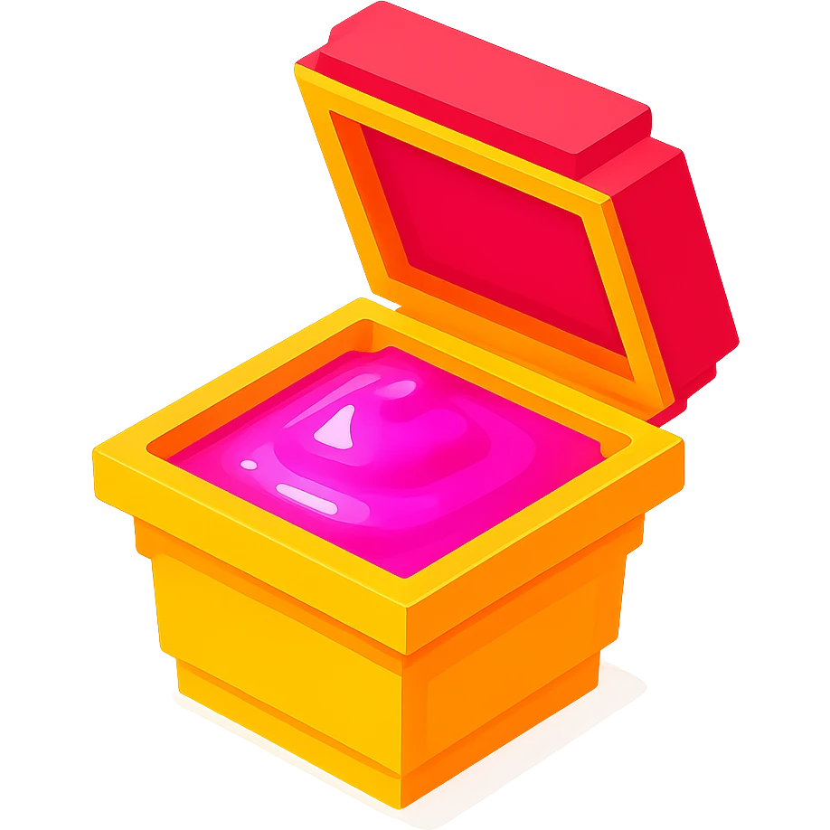 сделай соус из фастфуда розовый светящийся, no background  emoji