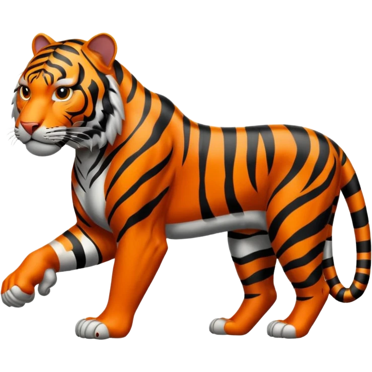 Black coloured tiger emoji