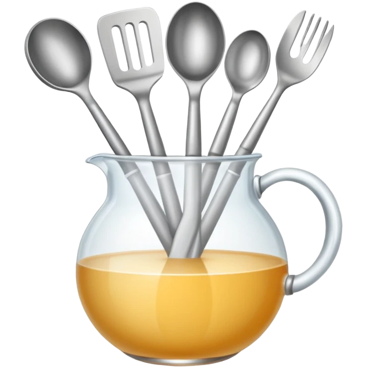 White cooking utensils in a vase  emoji