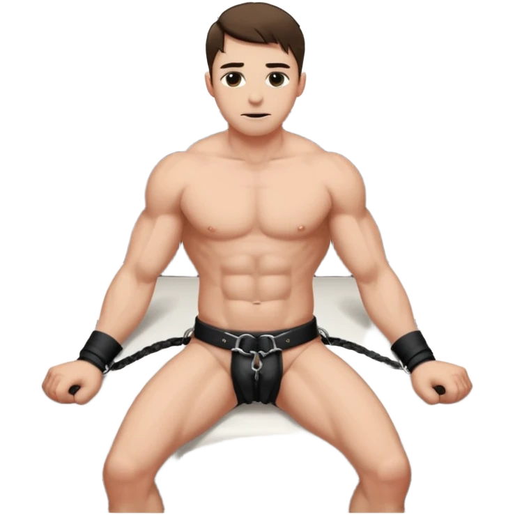 Male tied to bed bdsm bondage emoji