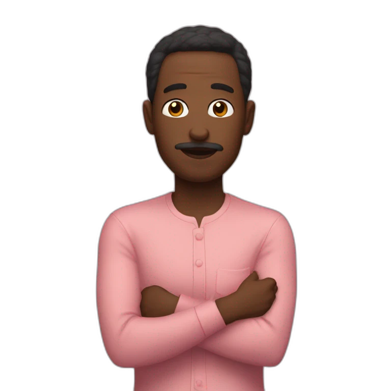un noir qui mange du jambon  emoji