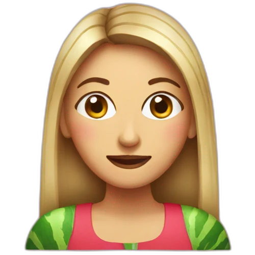 Woman watermelon emoji