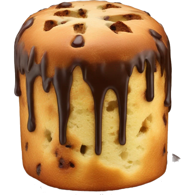 Full chocolate drip panettone emoji