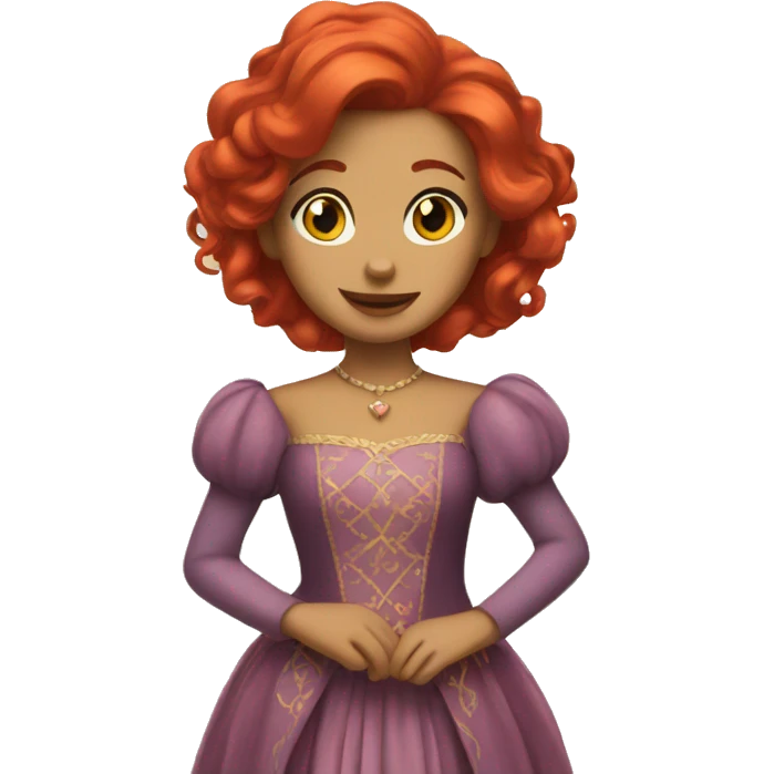 Princess with red hair emoji