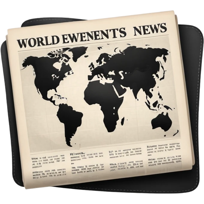 world events news article icon, simple and clear, apple emoji style emoji