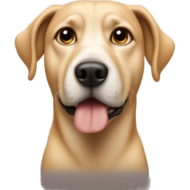 Dog doing the side eye emoji