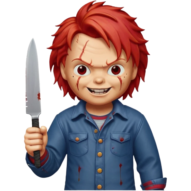 Chucky with nife emoji