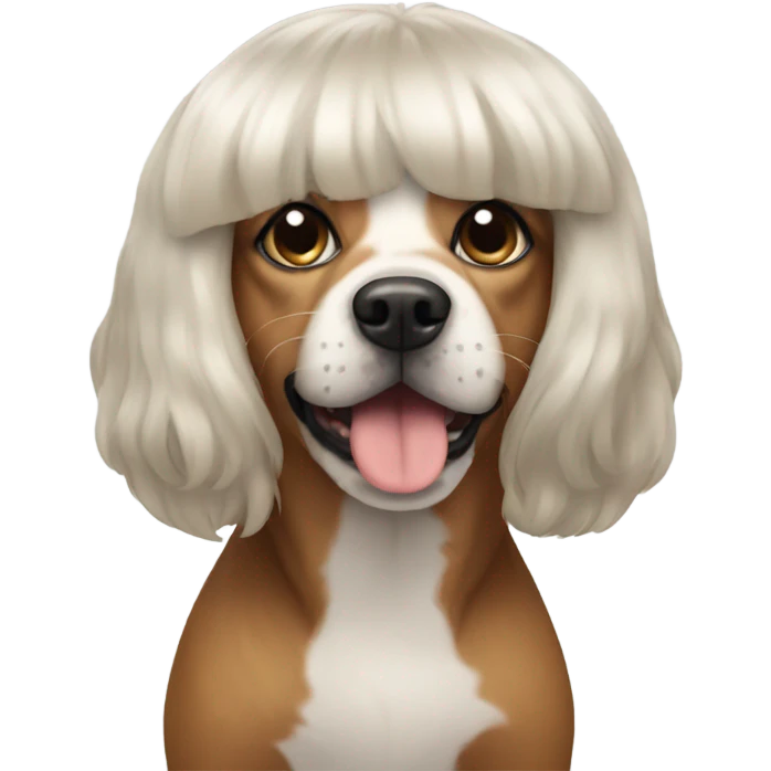 dog in a wig emoji