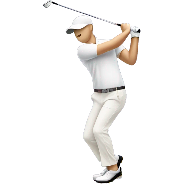 Left hand golf swings  emoji