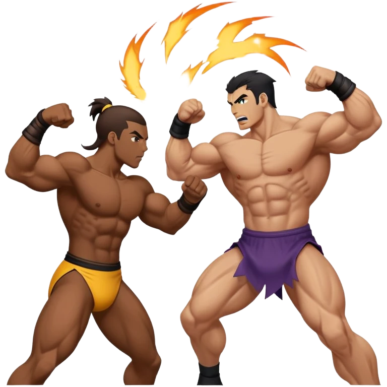 Doma and Akaza fighting emoji