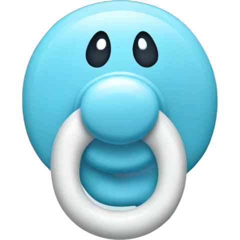 Light blue pacifier  emoji