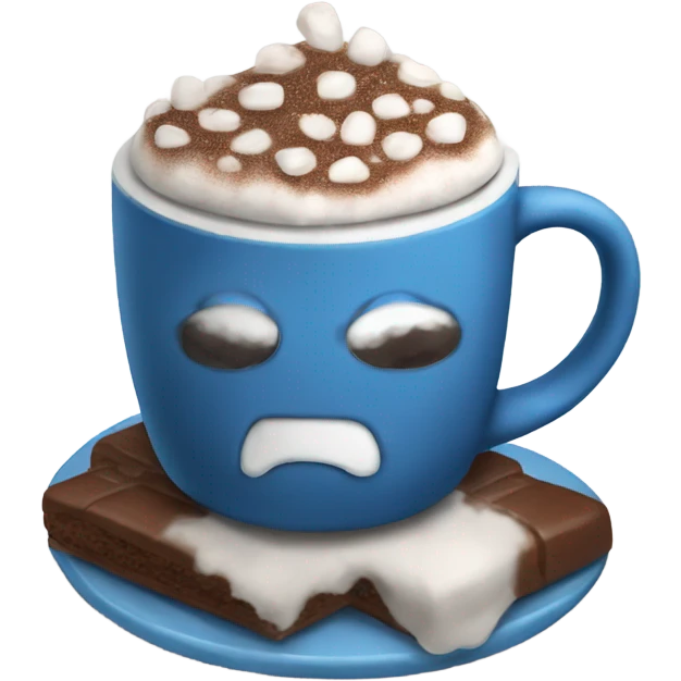 A hot cozy chocolate emoji