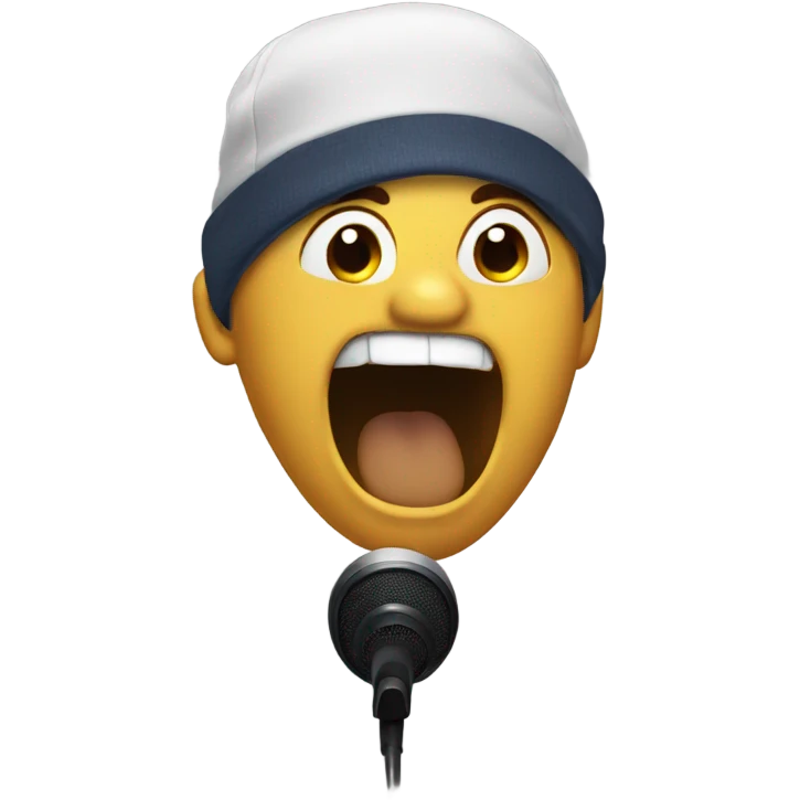 Singing with open mouth emoji