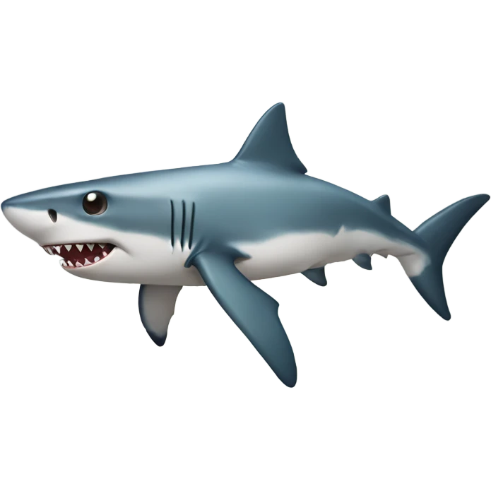 Cool shark with human body emoji