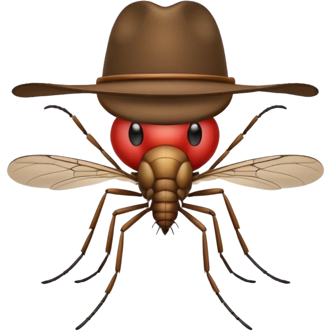 mosquito with a cowboy hat emoji