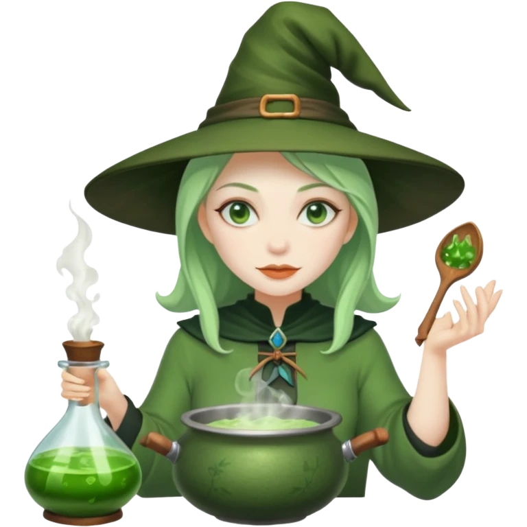 green witch cooking potion emoji