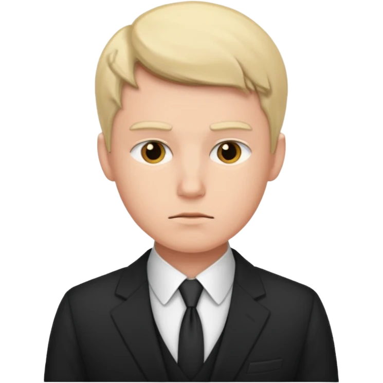 a man in a formal suit thinks hard emoji