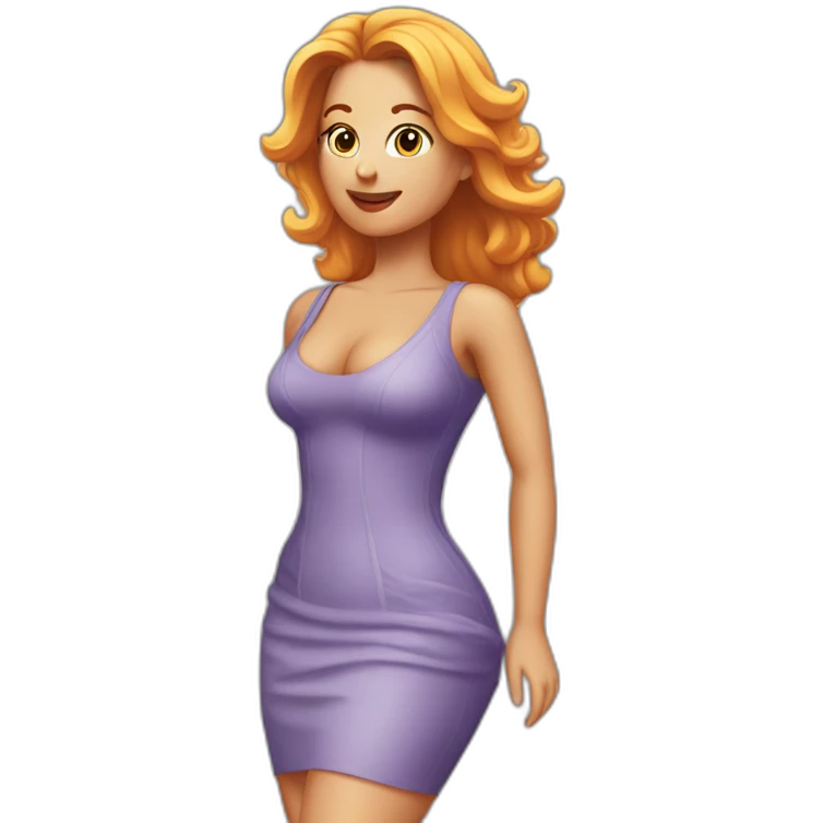 Alexia van Oranje with big butt dress emoji
