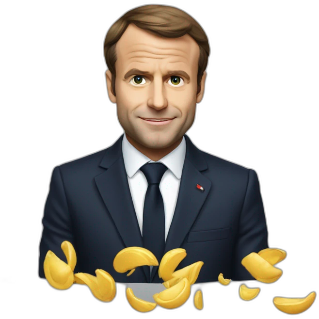 macron qui fait des weeling emoji