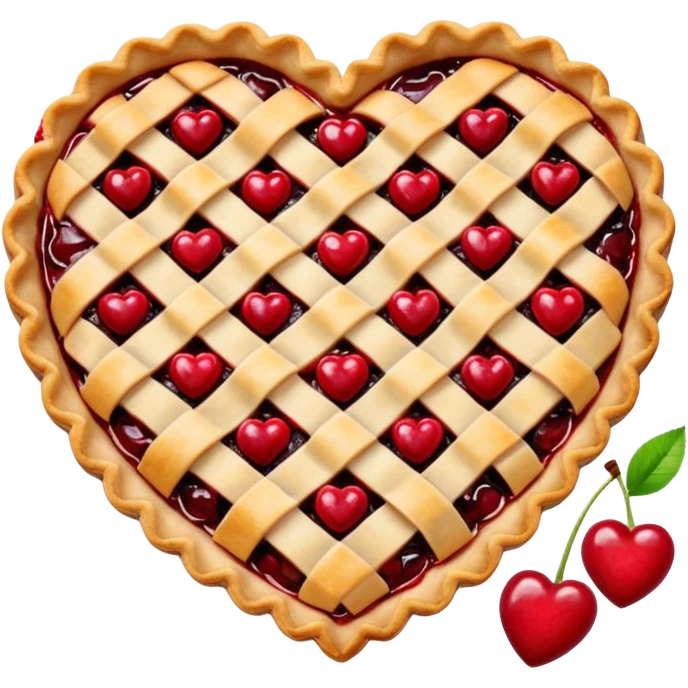 cherry pie heart shape emoji