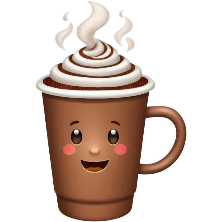 paper cup with hot chocolate emoji