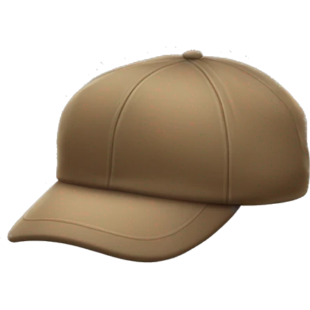 cap with a cloth on the side emoji