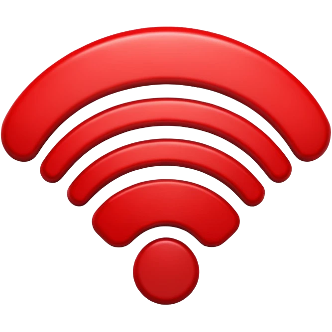 Red wifi señal emoji