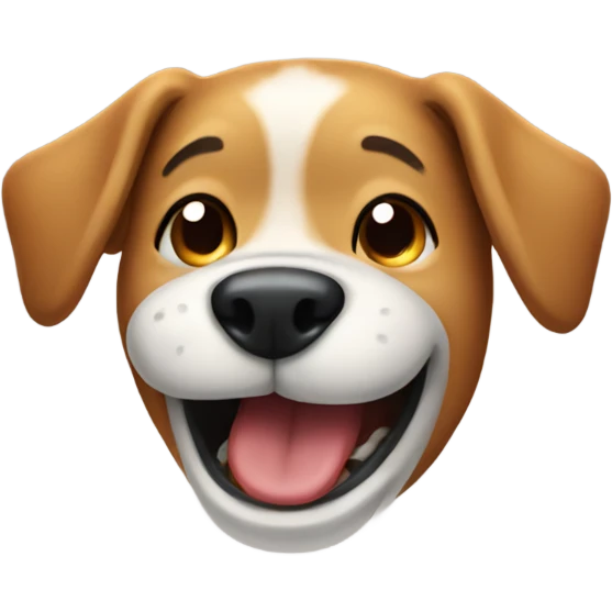 dog face laughing crying  emoji