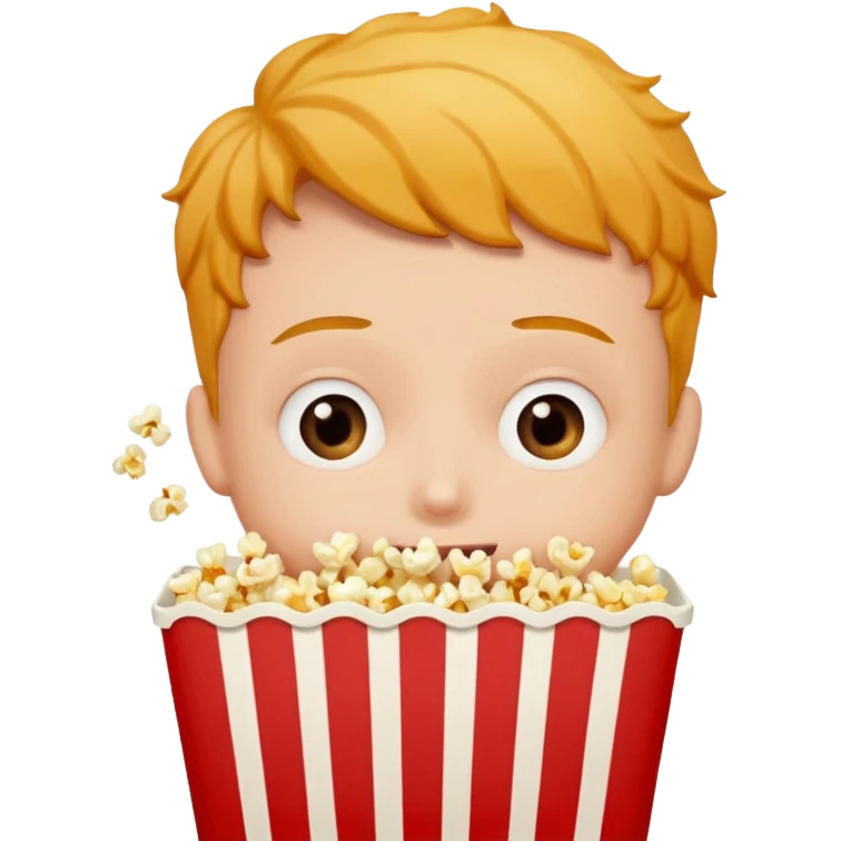 Person with this emoji 👀 for eyes and is eating popcorn 🍿 emoji