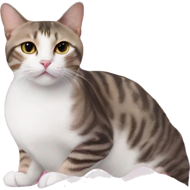 cat on top of a pink world emoji