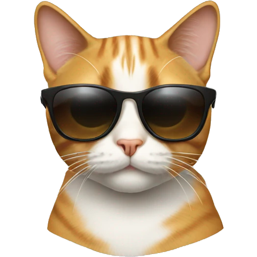 Cat with sunglasses emoji