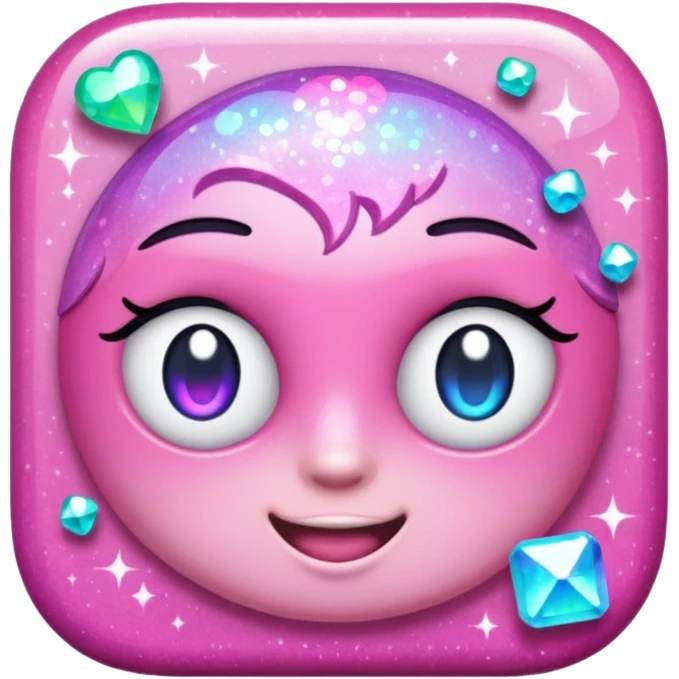 glitter pink game emoji