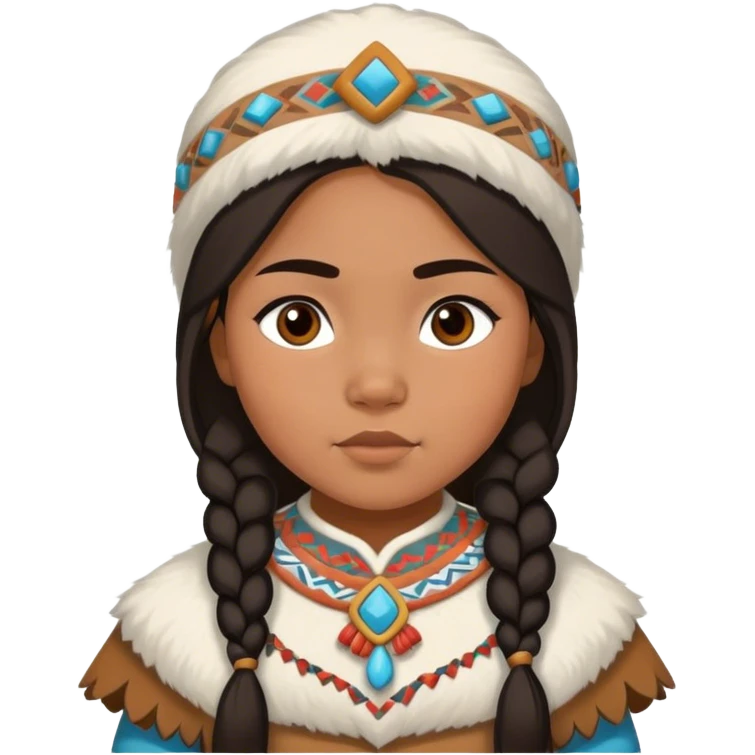 Inuit girl in traditional costume emoji