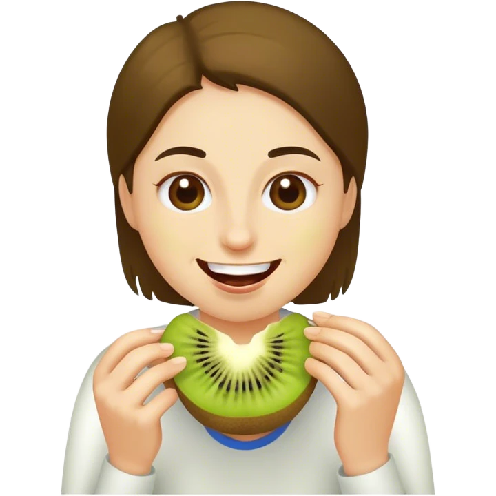eating kiwi emoji