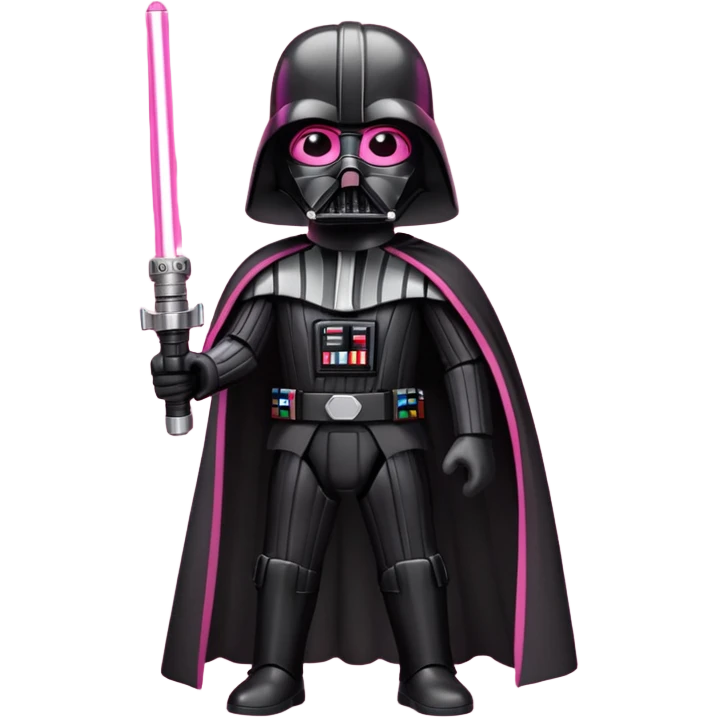 Darth Vader in pink with a lightsaber  emoji