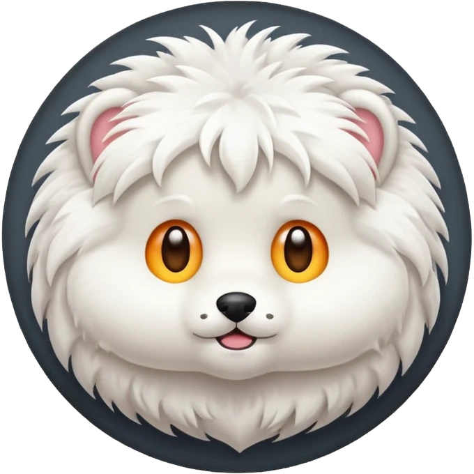 white fur ball emoji