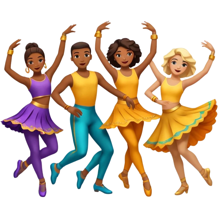 dancer from different backgrounds  emoji
