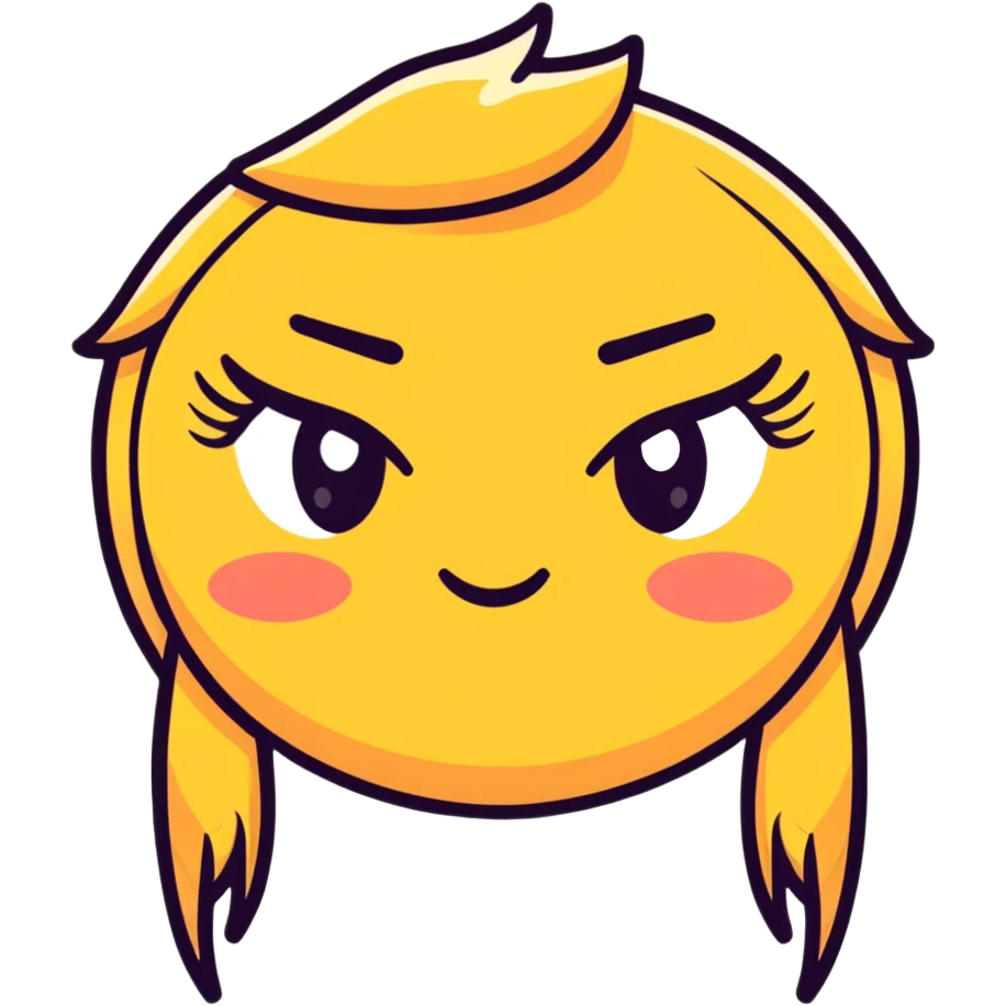 face emoji with one joined eyelash emoji