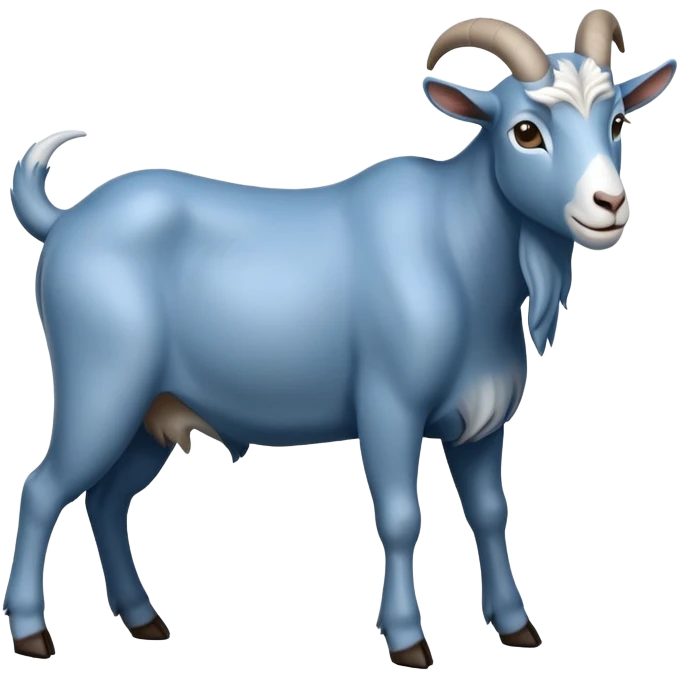 Shameful-large-full body-blue goat emoji