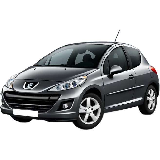 Dark gray peugeot 207 emoji
