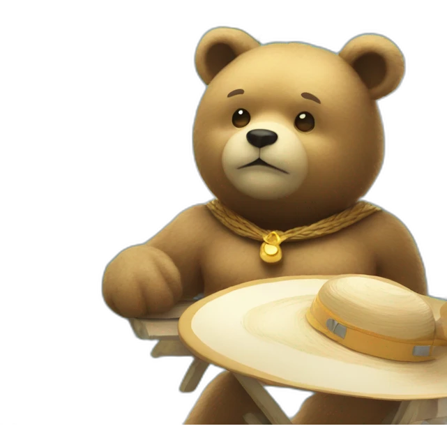Heavenly Bear of power on vacation emoji