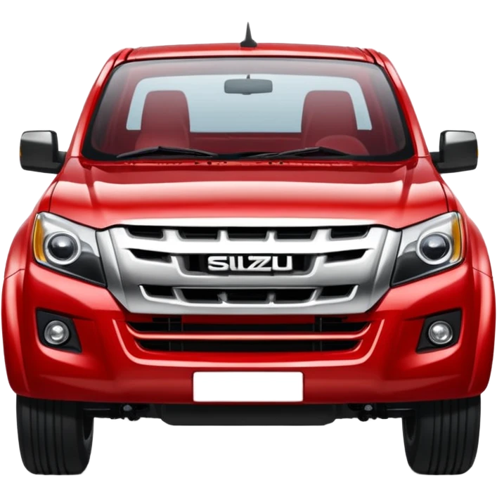 red isuzu d-max pickup truck emoji
