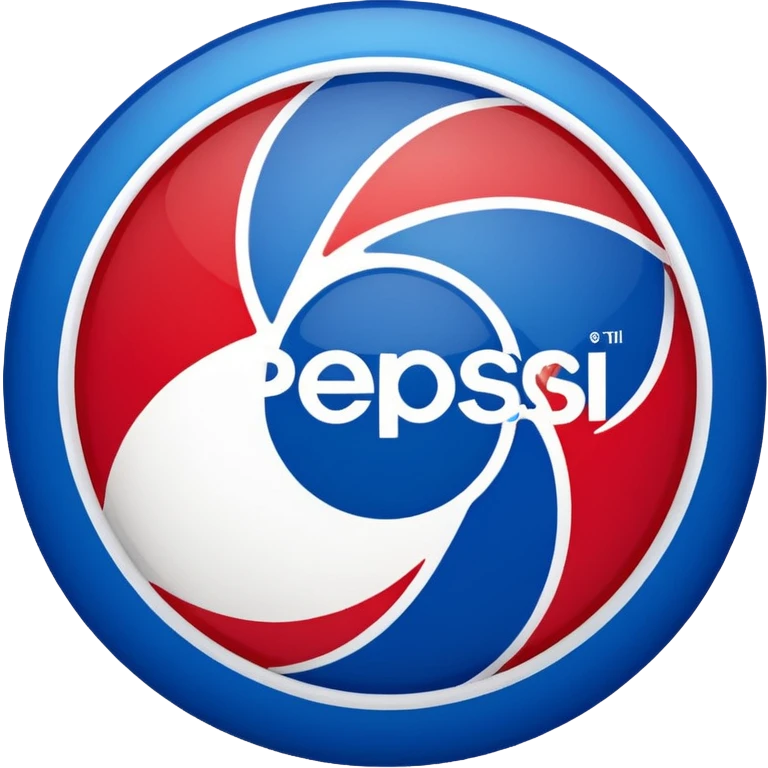 simplistic emoji of a Pepsi logo, minimal details, bold colors, no text emoji